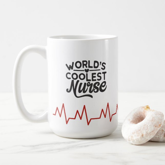 World's Coolest Nurse Coffee Mug (With Donut)