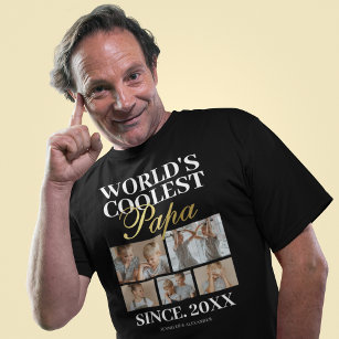 World's Coolest Papa Photo T-Shirt