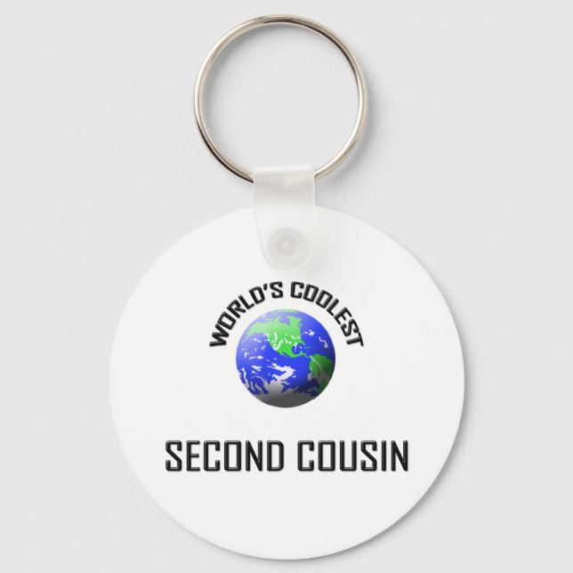 World's Coolest Second Cousin Key Ring (Front)