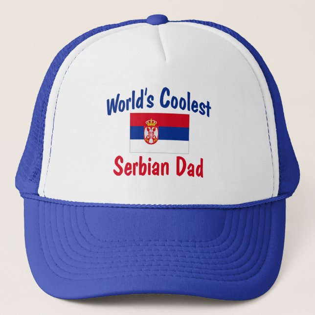 World's Coolest Serbian Dad Trucker Hat (Front)