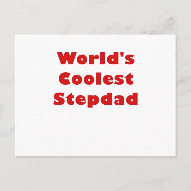 Worlds Coolest Stepdad Postcard (Front)