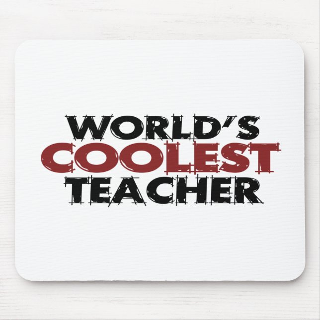 Worlds Coolest Teacher Mouse Mat (Front)