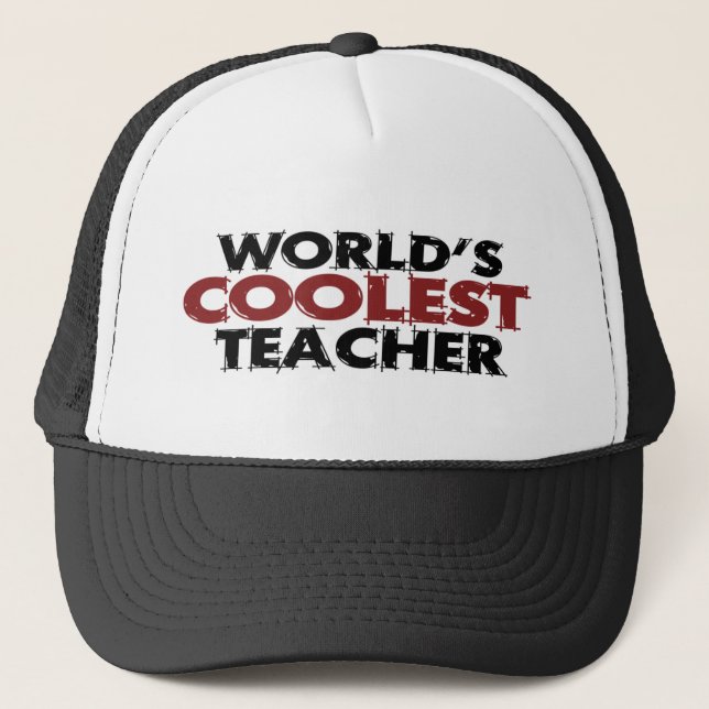 Worlds Coolest Teacher Trucker Hat (Front)