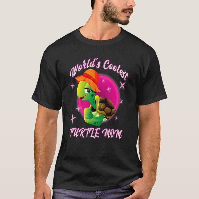 Worlds Coolest Turtle Mum Sea Turtle Lover Mum Wom T-Shirt (Front)