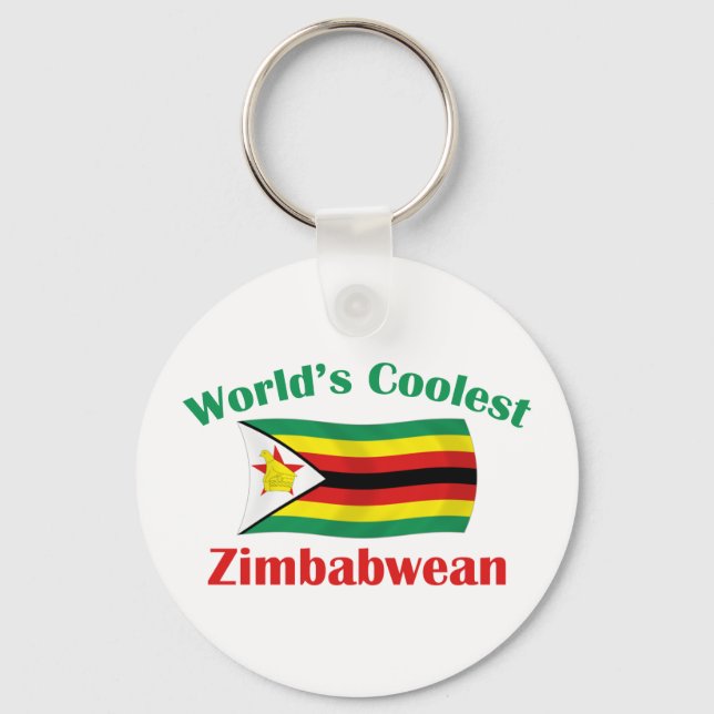 World's Coolest Zimbabwean Key Ring (Front)