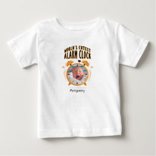 World's Cutest Alarm Clock Photo Baby T-Shirt