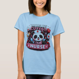 World's Cutest Nurse Panda Funny Nurse Shirt