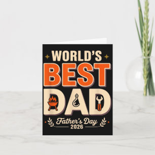 Worlds dad grill master funny bbq humour fathers card