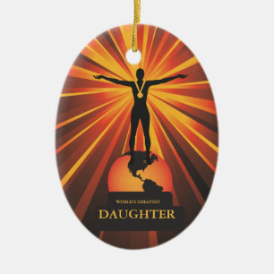 Worlds Daughter Trophy Award Ornament