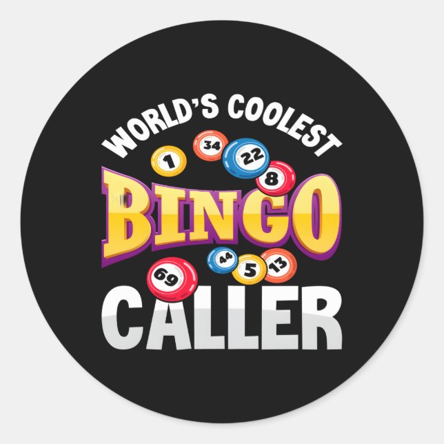 World'S Est Bingo Caller Bingo Player Classic Round Sticker (Front)