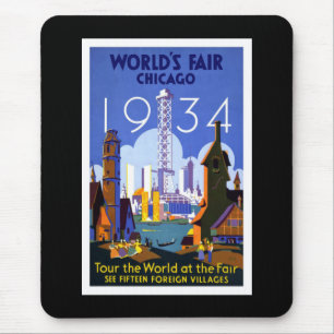 "World's Fair, Chicago 1934" Vintage Mouse Mat