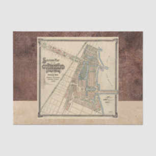 World's Fair Chicago Souvenir Map, 1893 Decoupage Tissue Paper