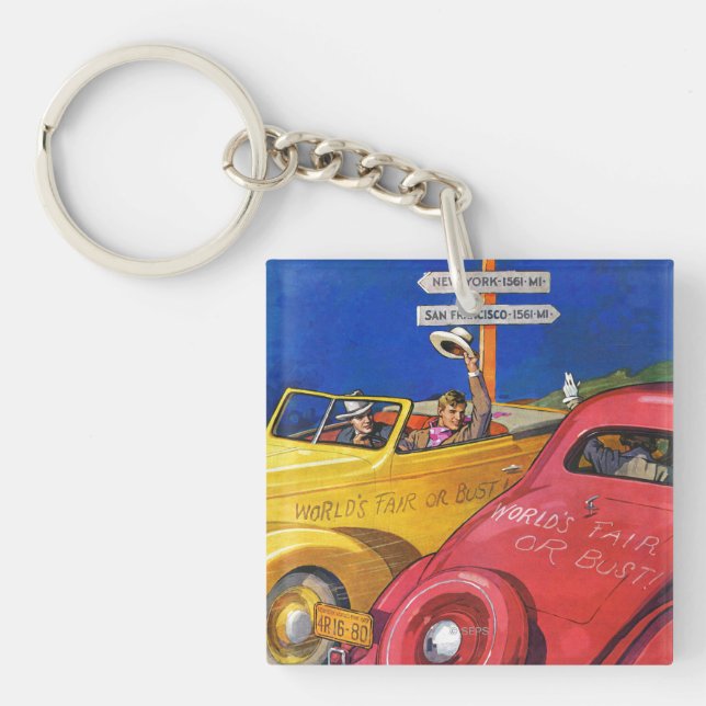 World's Fair or Bust Key Ring (Front)