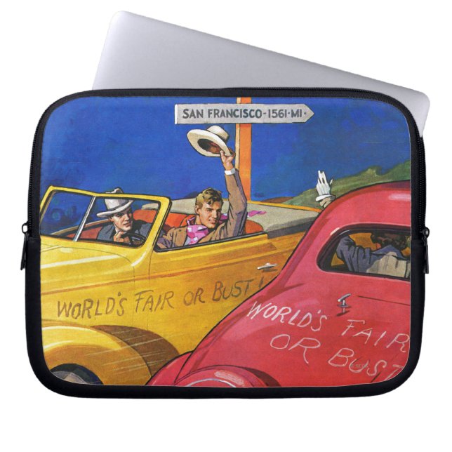 World's Fair or Bust Laptop Sleeve (Front)
