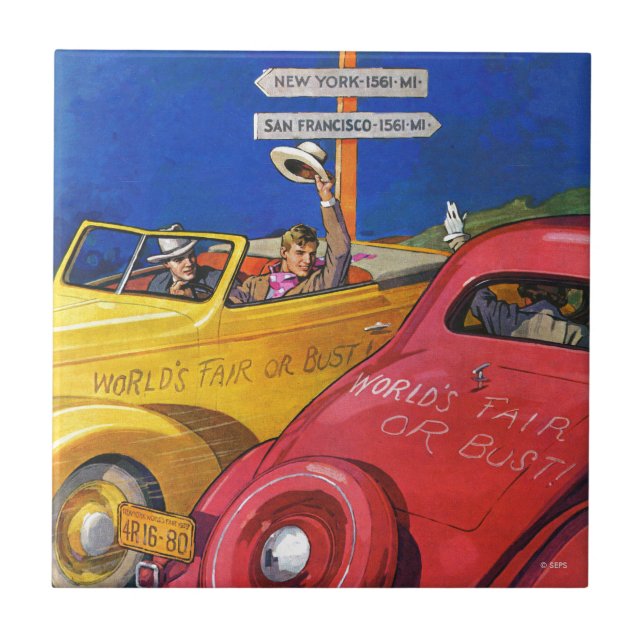 World's Fair or Bust Tile (Front)