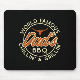 Worlds Famous Dads Bbq Grillin Barbecue Fathers Da Mouse Mat