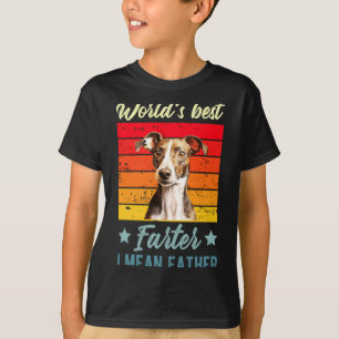 World's farter mean father italian greyhound dog T-Shirt