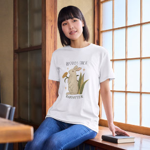 World's Finest Babysitter Bunny Floral Vintage T-Shirt