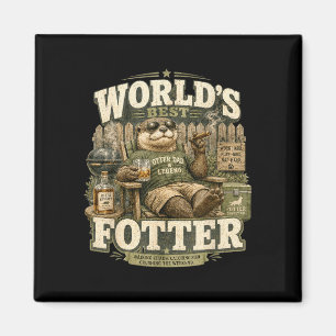 Worlds fotter otter dad legend humour pun birthday magnet