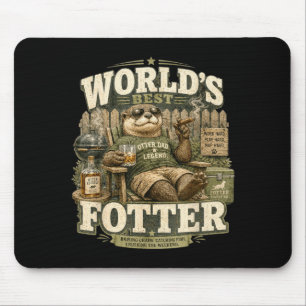 Worlds fotter otter dad legend humour pun birthday mouse mat