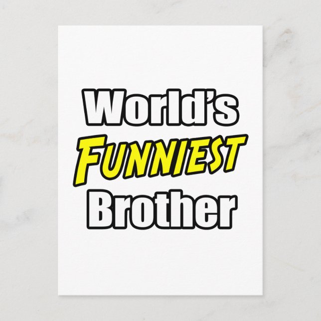 World's Funniest Brother Postcard (Front)