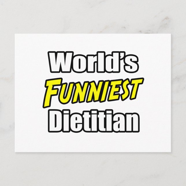 World's Funniest Dietician Postcard (Front)