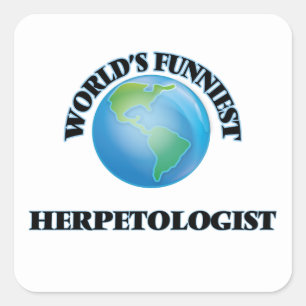 World's Funniest Herpetologist Square Sticker