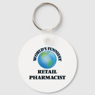 World's Funniest Retail Pharmacist Key Ring