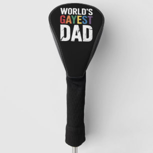 World's Gayest Dad LGBTQ Gay Pride Ally Rainbow Golf Head Cover
