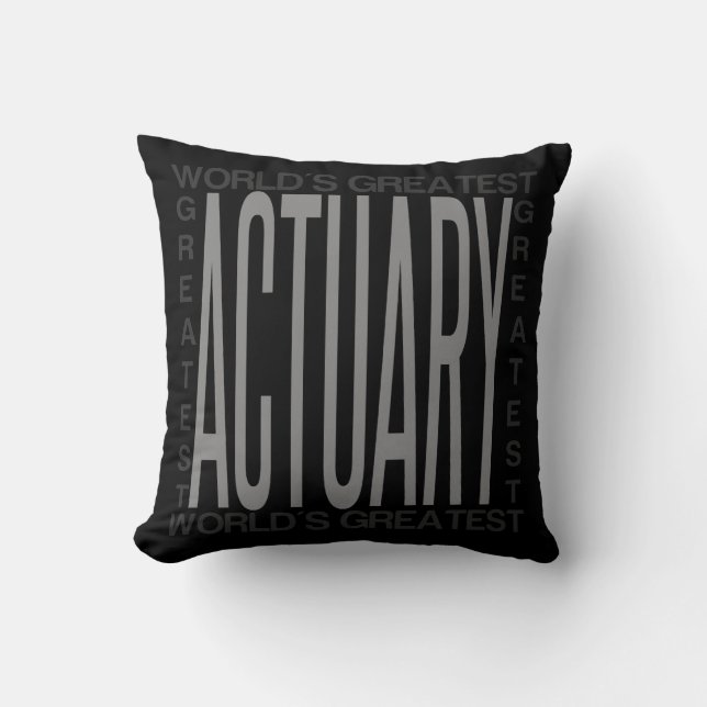 Worlds Greatest Actuary Cushion (Front)
