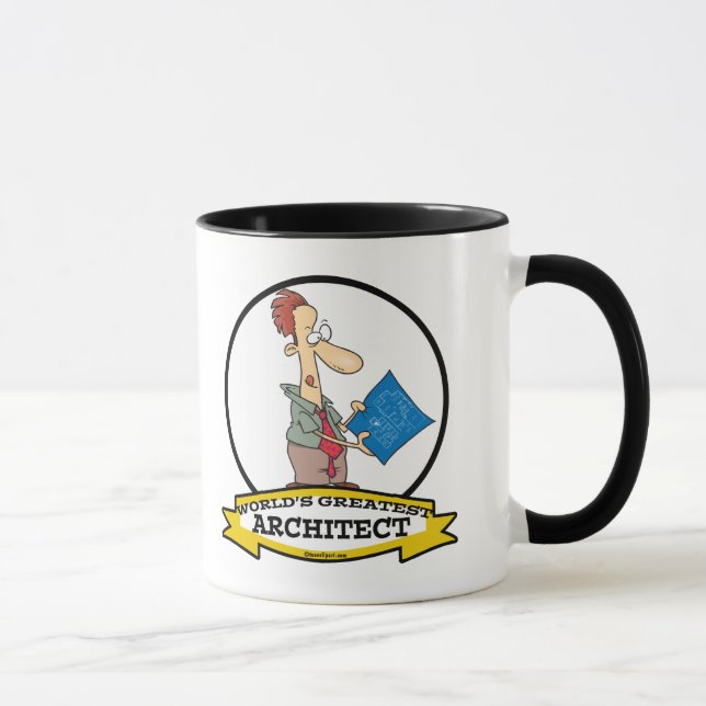 WORLDS GREATEST ARCHITECT MEN CARTOON MUG (Right)