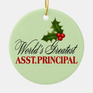 World's Greatest Assistant Principal Ceramic Tree Decoration