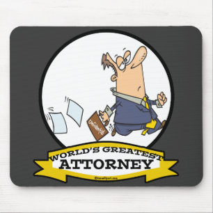 WORLDS GREATEST ATTORNEY MEN III CARTOON MOUSE MAT