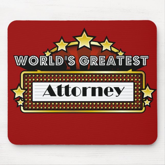World's Greatest Attorney Mouse Mat (Front)