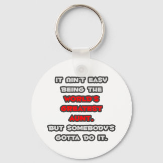 World's Greatest Aunt Joke Key Ring