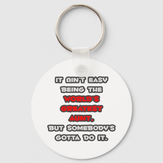 World's Greatest Aunt Joke Key Ring (Front)