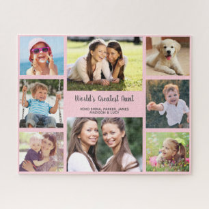 World's Greatest Aunt Multi Photo Personalised Jigsaw Puzzle