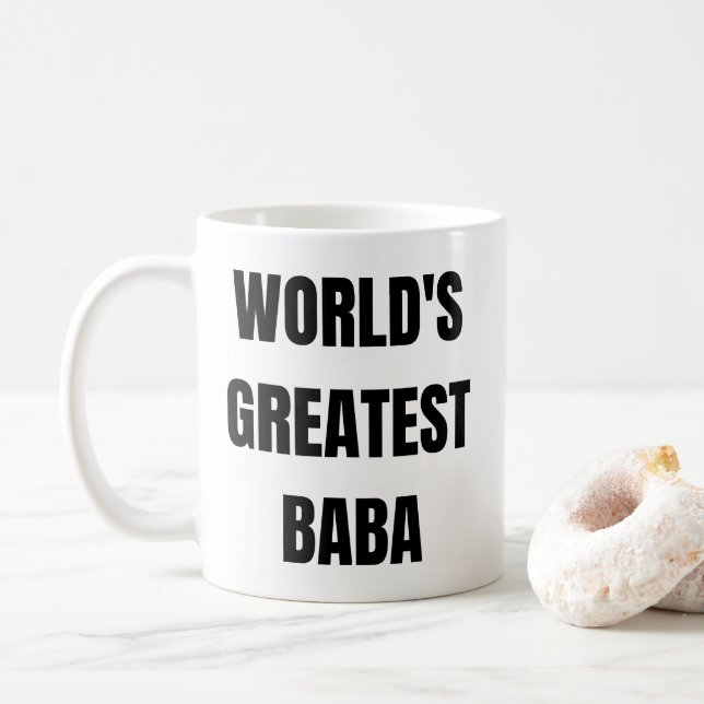 World's Greatest Baba Gift for Arab Father Coffee Mug (With Donut)