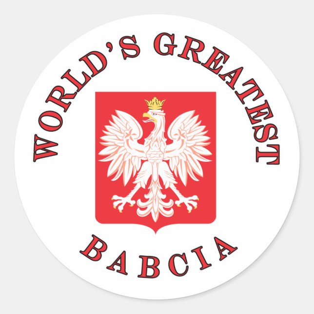 World's Greatest Babcia Classic Round Sticker (Front)