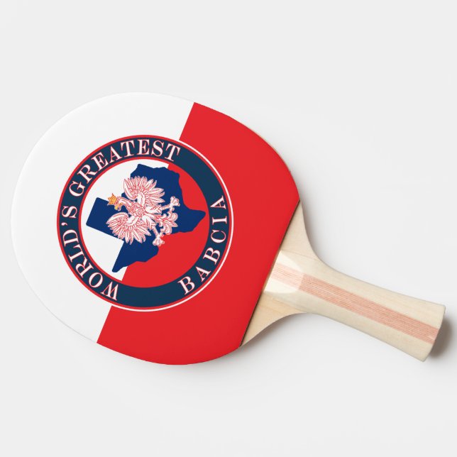 World's Greatest Babcia Ping Pong Paddle (Side)