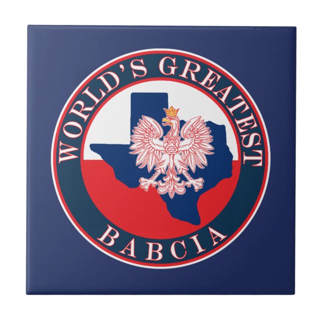 World's Greatest Babcia Tile (Front)