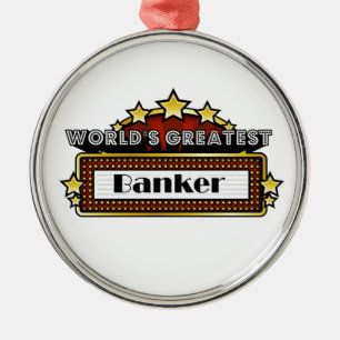 World's Greatest Banker Metal Tree Decoration