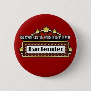 World's Greatest Bartender 6 Cm Round Badge