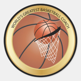 World's Greatest Basketball Coach Classic Round Sticker