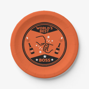 World's Greatest Best Boss Paper Plate