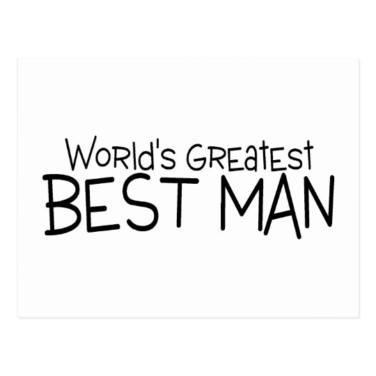 Worlds Greatest Best Man Postcard