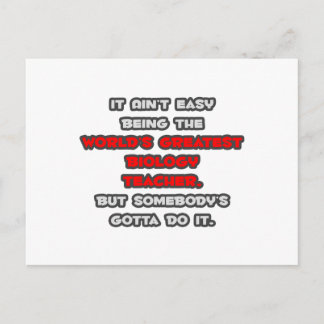 World's Greatest Biology Teacher Joke Postcard