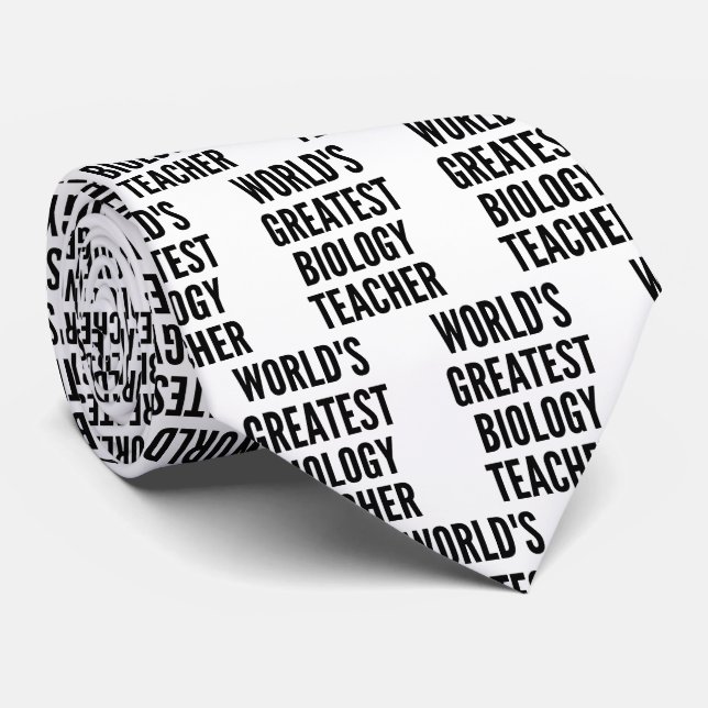 Worlds Greatest Biology Teacher Tie (Rolled)