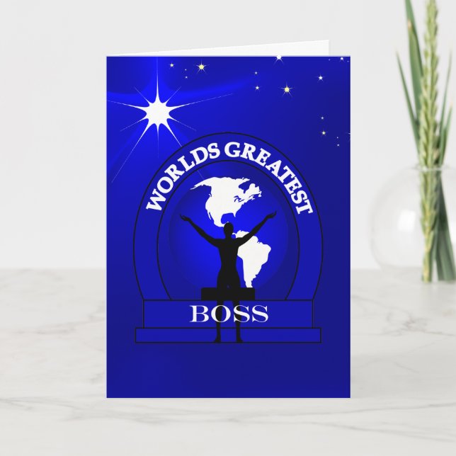 Worlds Greatest Boss Award Greeting Card (Front)