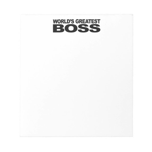 World's Greatest Boss Notepad (Front)
